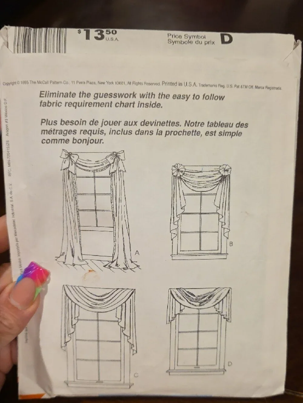 Home Decor Window Swag and Valance Sewing Pattern